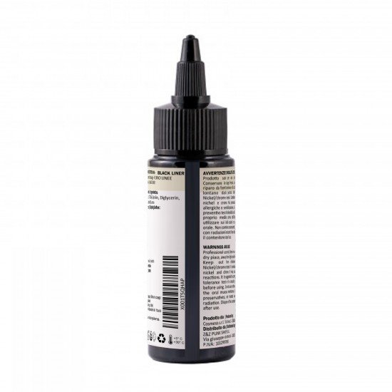 WARRIOR Inchiostro per Tatuaggi Pigmento Nero Linea 50 ml