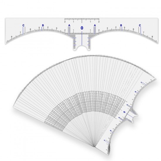 Disposable Facial Ruler for PMU Eyebrows - 50pcs