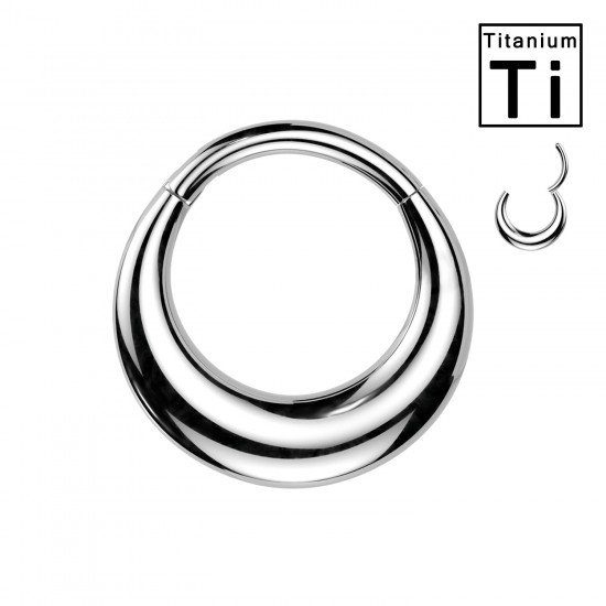 PWY-126 Smooth Titanium Clicker Hoop